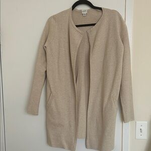 J. Crew Beige Open-Front Cardigan